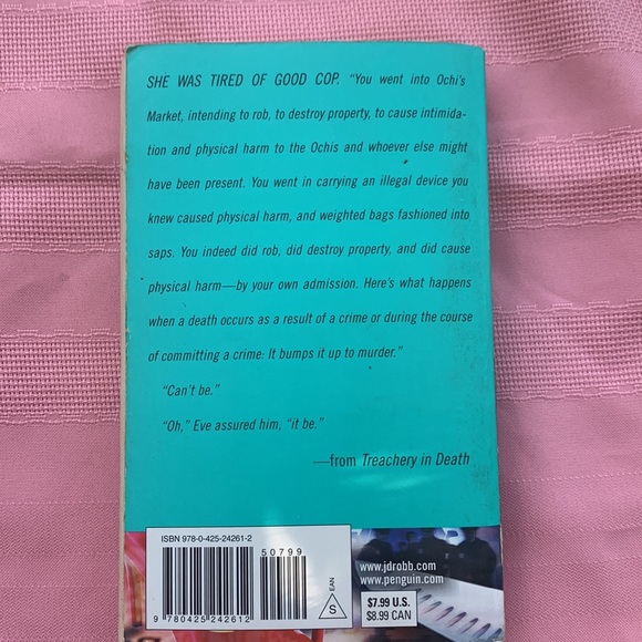 TREACHERY IN DEATH By J D Robb Paperback 372 Pages EUC - Picture 5 of 7